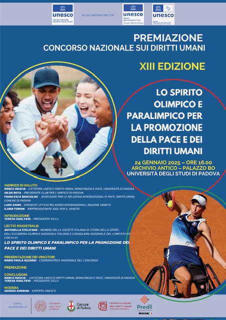 Locandina Premiazione Concorso Nazionale sui Diritti Umani XIII Edizione