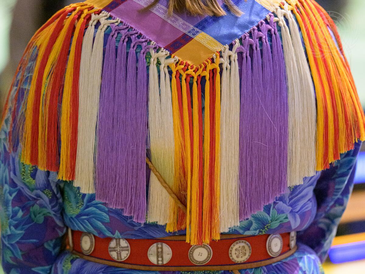 A view of a participant during the opening of the 23rd Session of Permanent Forum on Indigenous Issues on the theme: "Enhancing Indigenous Peoples’ right to self-determination in the context of the United Nations Declaration on the Rights of Indigenous Peoples: emphasizing the voices of Indigenous youth”.