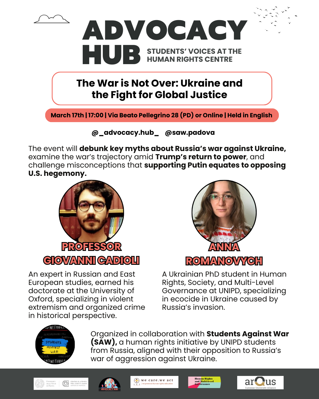 The War is Not Over: The Fight for Ukraine and the Fight for Global Justice, locandina