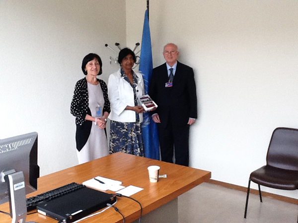 From left: Gianni Magazzeni, OHCHR; Marco Mascia, Director of the Human Rights Centre of the University of Padua; ; Navanethem Pillay, UN High Commissioner for Human Rights; Antonio Papisca, Director of the Italian Yearbook of Human Rights