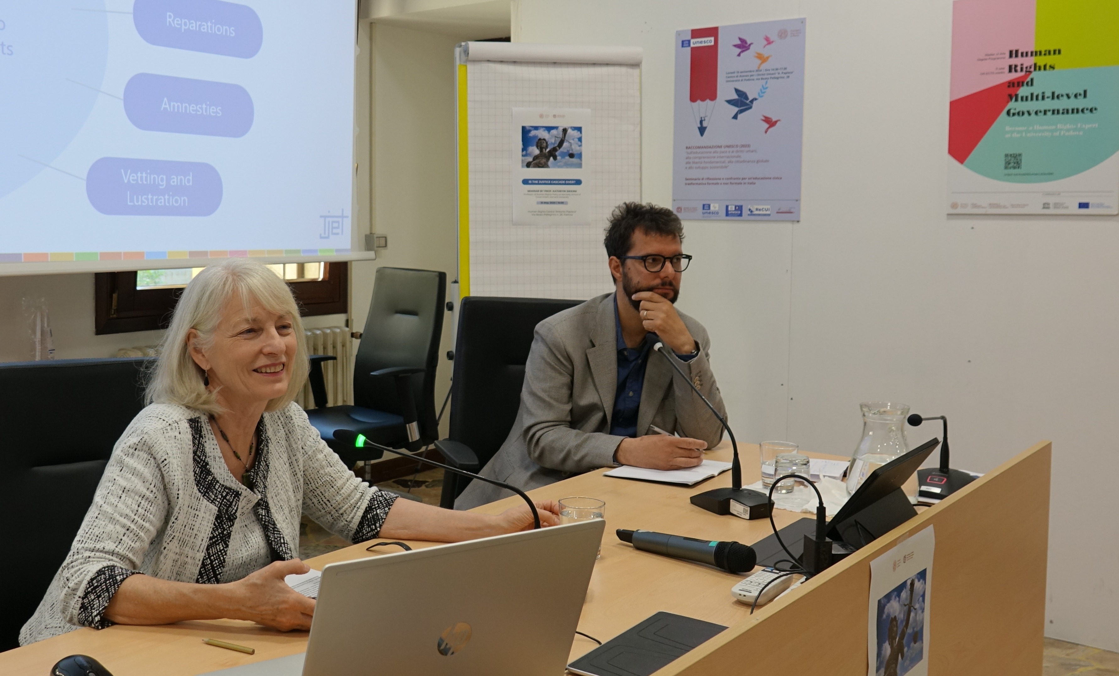 Seminario della Prof.ssa Kathryn Sikkink, “Is the Justice Cascade over?”, Università di Padova, Giovedì 15 Maggio 2025