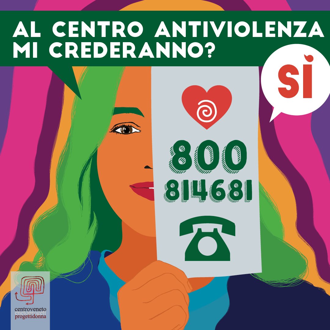 Campagna “Centro antiviolenza, un luogo sicuro” una campagna informativa, diffusa sia sui canali social (Facebook, Instagram e sito) sia tramite il canale delle pubbliche affissioni nel marzo 2021 nei Comuni di Albignasego, Cittadella, Este, Padova, Piove di Sacco, Rubano e nei Comuni limitrofi di Campodoro, Cervarese Santa Croce, Mestrino, Saccolongo, Selvazzano, Veggiano e Villafranca Padovana con l’obiettivo di offrire una prima informazione rispetto alla metodologia di lavoro dei Centri antiviolenza e a ciò che le donne che vi si rivolgono possono trovare, in modo da sciogliere eventuali dubbi e perplessità che potrebbero costituire barriere per la formulazione di una richiesta di aiuto