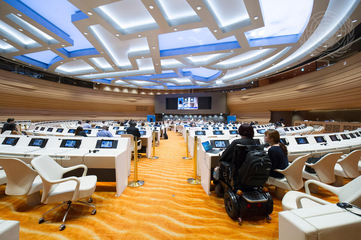 Wide view of the 20th session of the Committee on the Rights of Persons with Disabilities in Geneva
