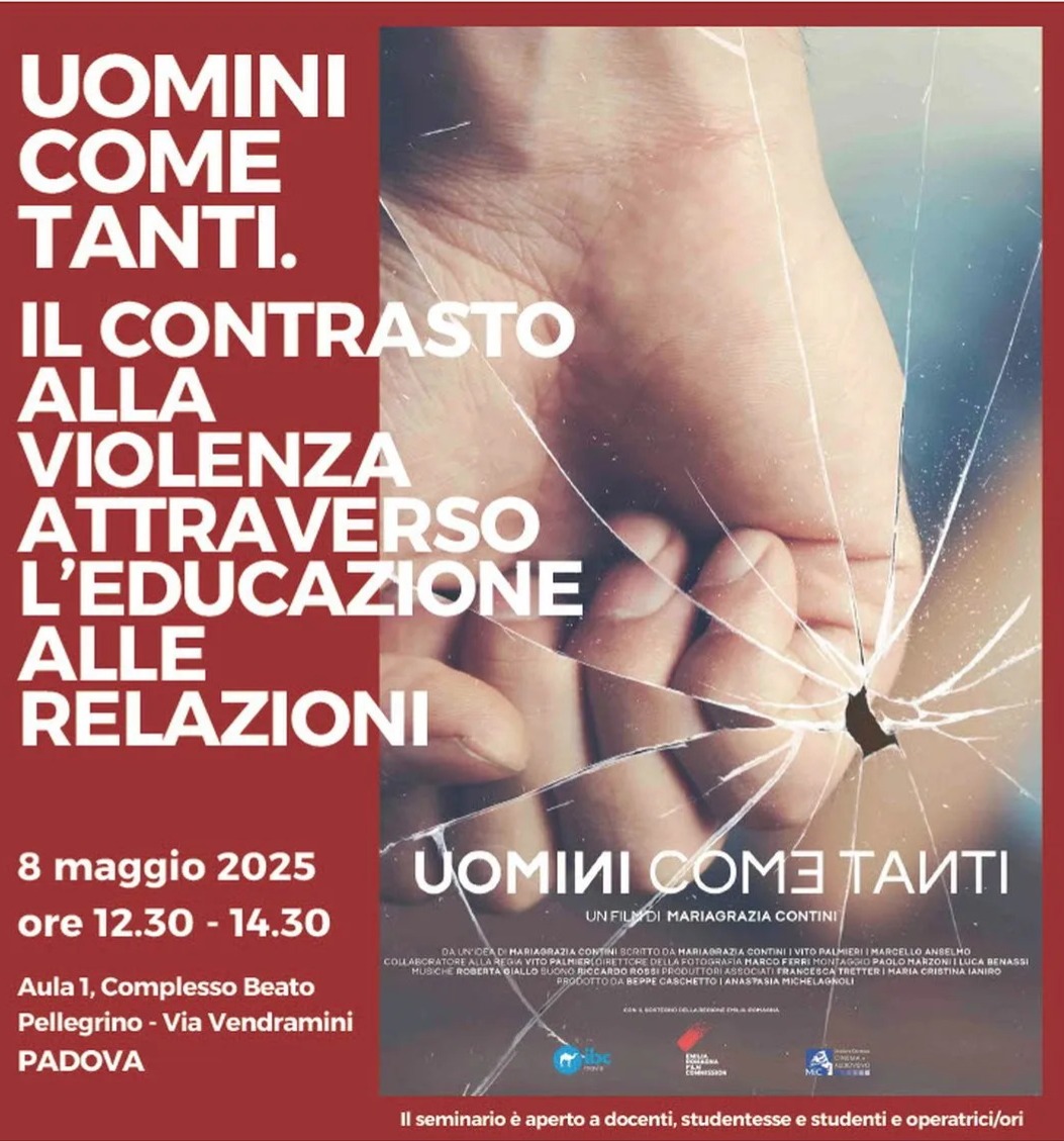 Evento Uomini Come Tanti. Il contrasto alla violenza attraverso l'educazione alle relazioni, locandina
