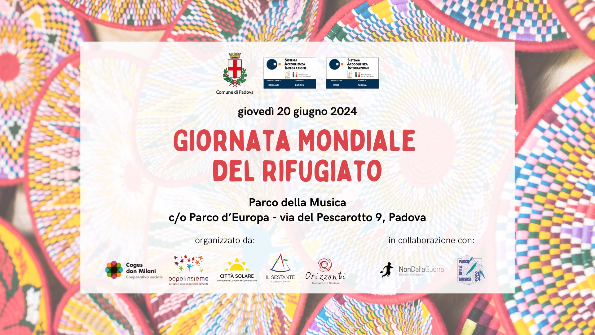 Giornata mondiale del rifugiato, Padova 2024