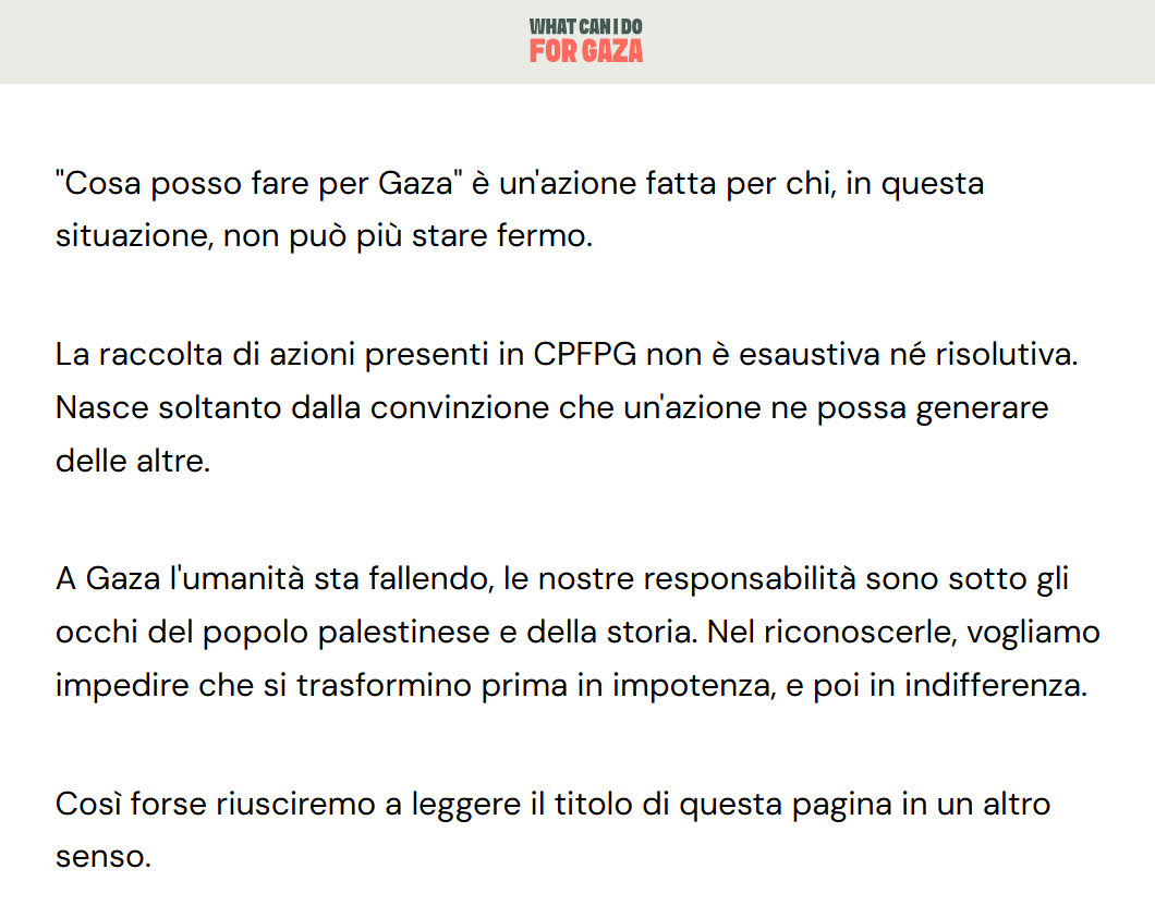 Cosa posso fare per Gaza 2