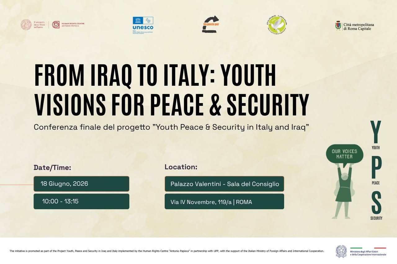 From Iraq to Italy: Youth visions for peace & security, 18 June 2026, Rome