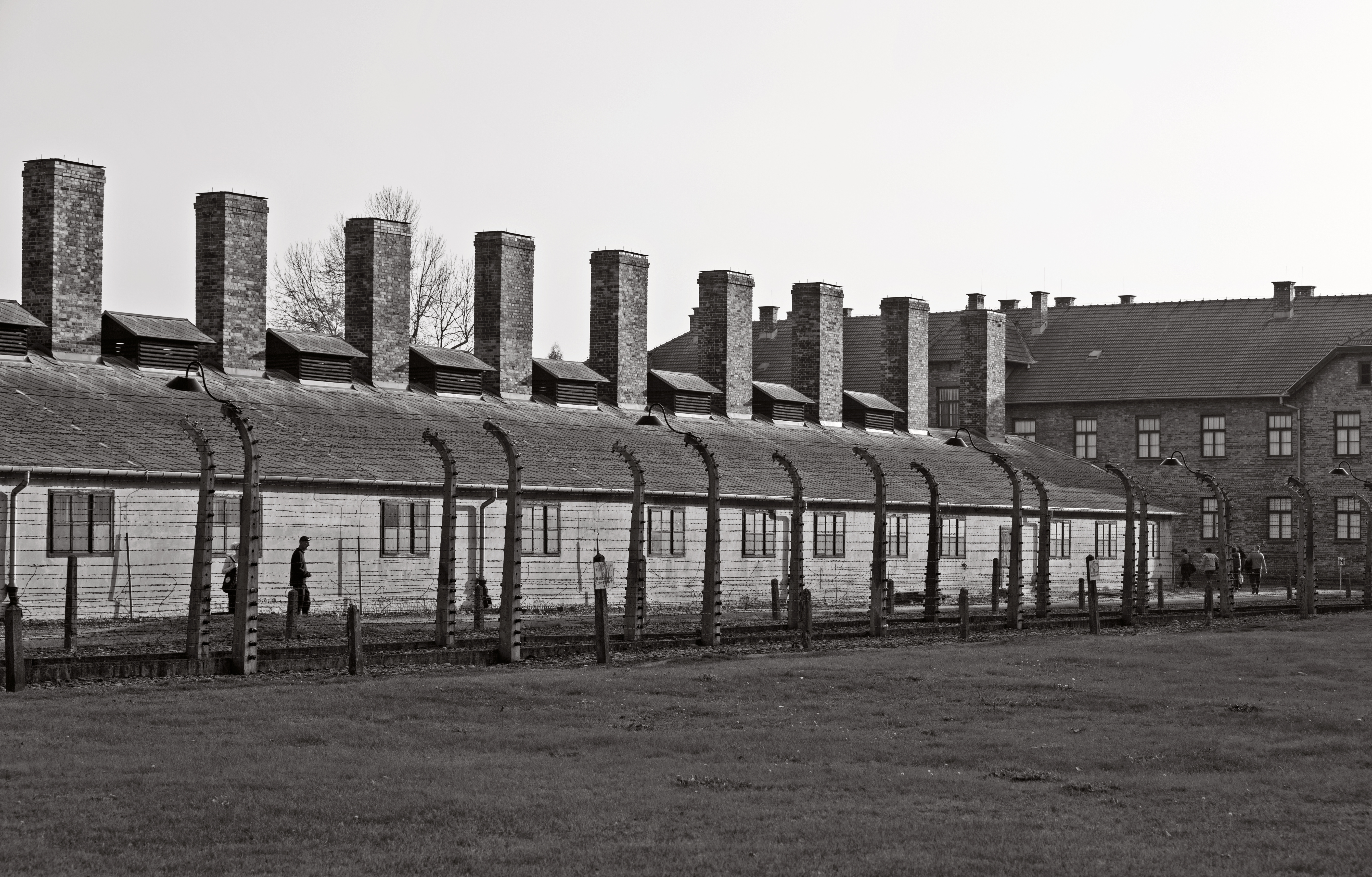 OSWIECIM, POLAND - OCTOBER 22: Barracks in Auschwitz Camp I, a former Nazi extermination camp on October 22, 2012 in Oswiecim, Poland. It was the biggest nazi concentration camp in Europe