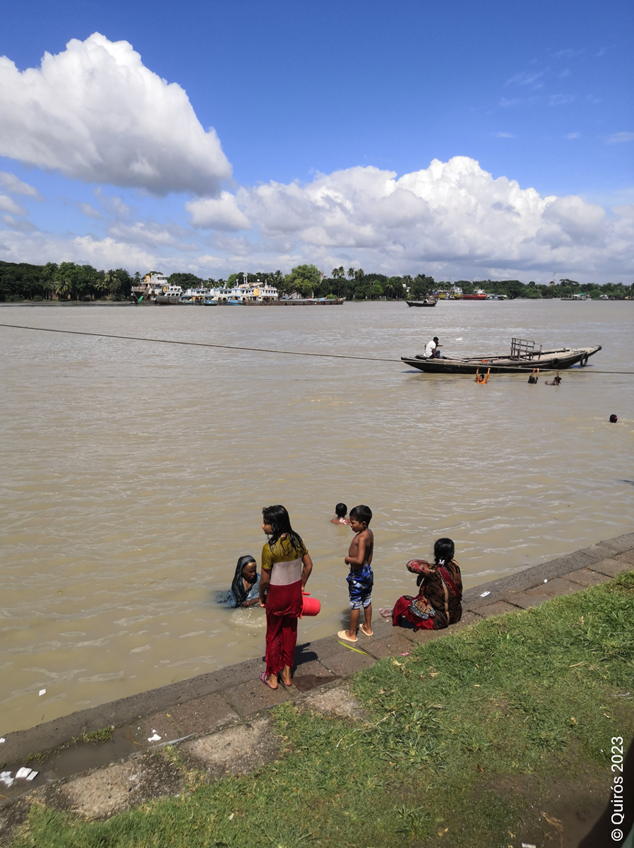 Submersible pump to extract clean drinking water in Greenland Slum.